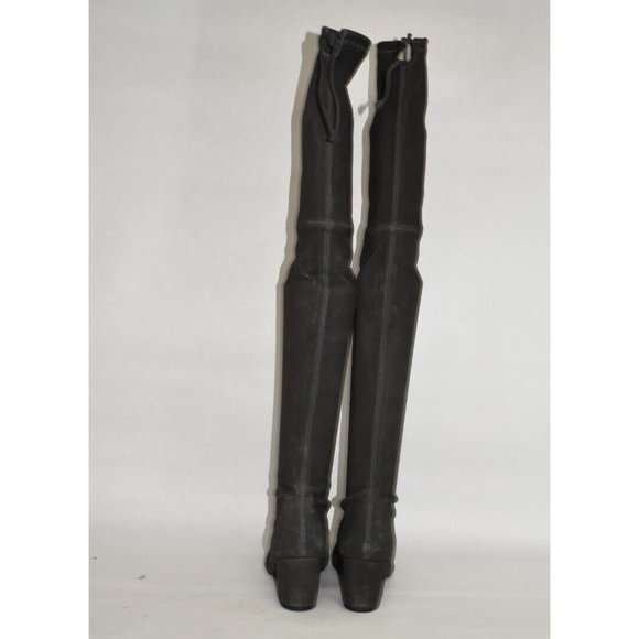 $950 STUART WEITZMAN GENNA CITY SUEDE OVER THE KNEE BOOT slate dark grey 7 (PA36 - Picture 5 of 8